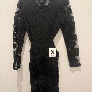 Elegant Black Lace Dress